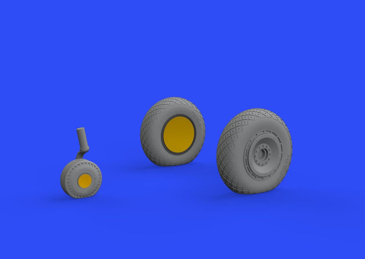 Eduard Eduard 1/48 P-47D Wheels for Tamiya (PE Mask & Resin)