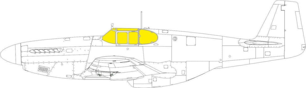 Eduard Eduard 1/48 P-51B/C framed canopy Tface