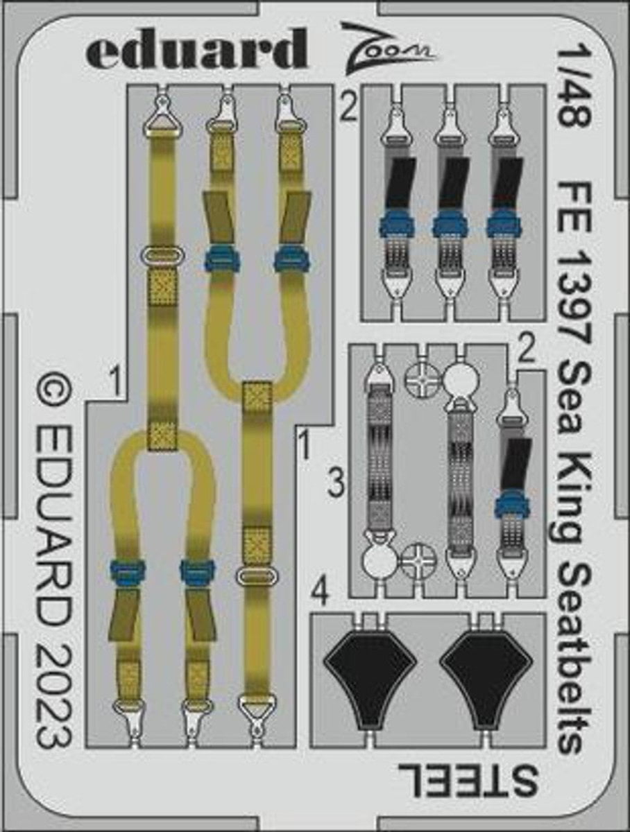 Eduard Eduard 1/48 Sea King seatbelts STEEL