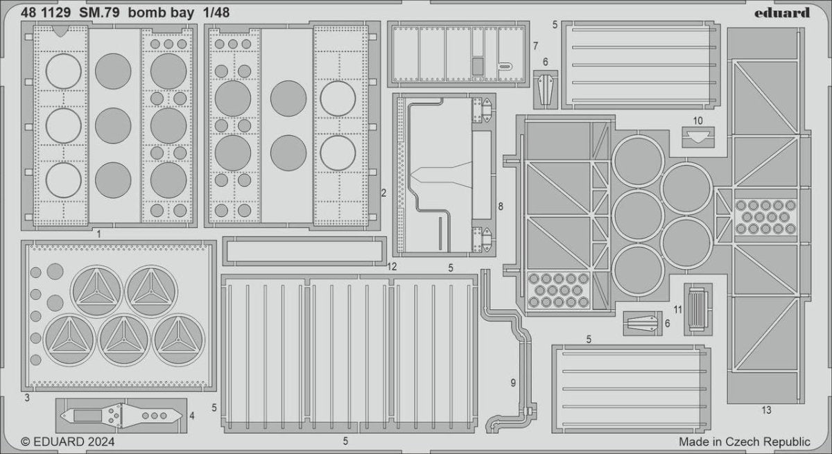 Eduard Eduard 1/48 SM.79 bomb bay Photo etched set