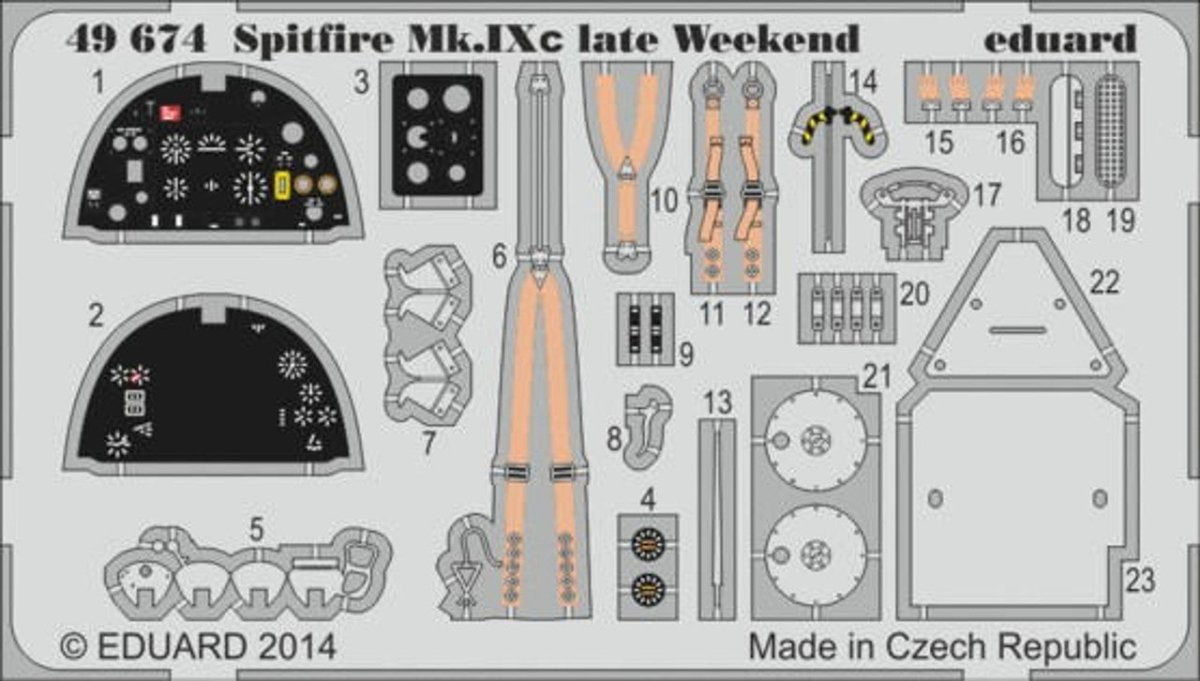 Eduard Eduard 1/48 Spitfire Mk IXc Late Weekend for EDU (Pre-Painted)