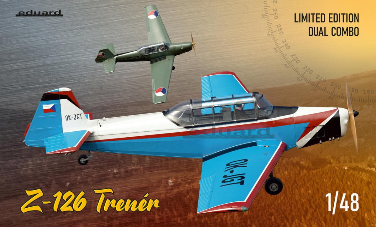 Eduard Eduard 1/48 Zlin Z126 Trener Two-Seater Trainer Aircraft Dual Combo (Plastic Kit)