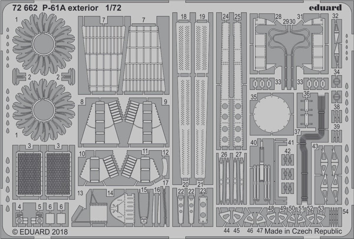 Eduard Eduard 1/72 P-61A Exterior for Hobby Boss