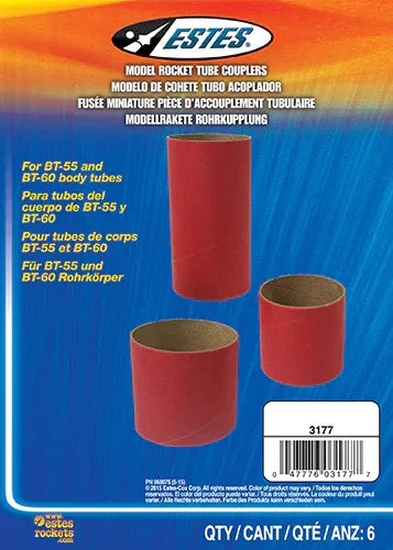 Estes Rockets Model Rocketry Estes Rockets BT55 - BT60 Tube Couplers 003177