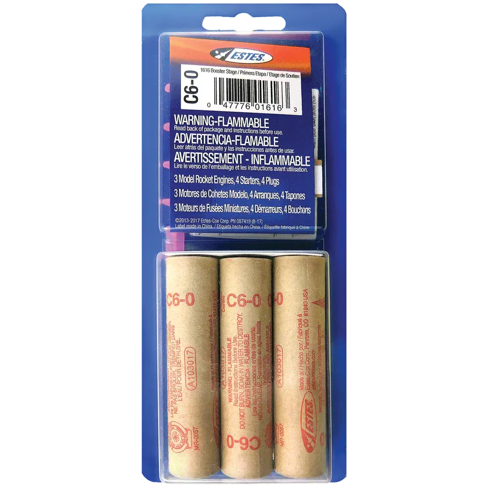 Estes Rockets Model Rocketry Estes Rockets C6-0 Engines 10047