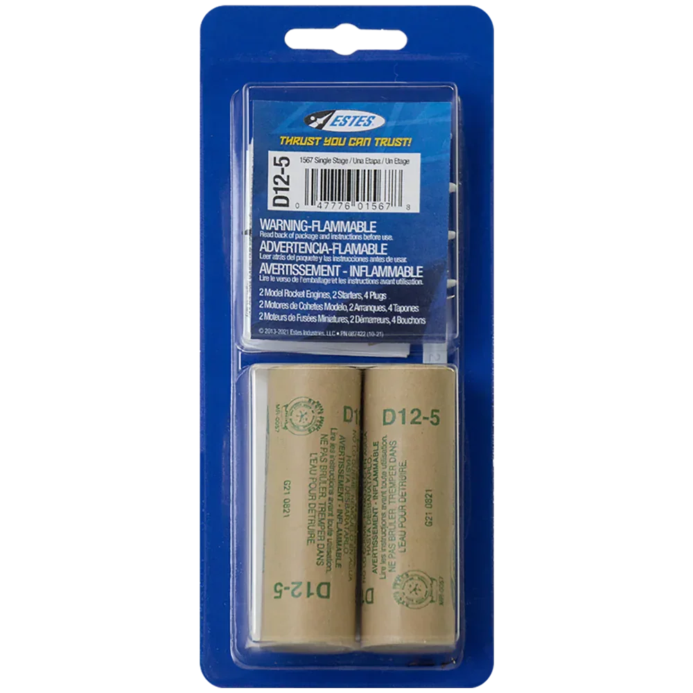 Estes Rockets Model Rocketry Estes Rockets D12-5 Engines 10028