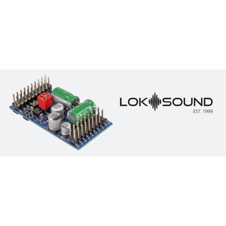 ESU ESU 58325, LokSound 5 L DCC Sound Decoder, Pinheader With Adaptor, O Gauge
