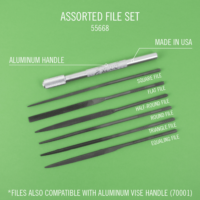 Excel Hobby Tools Hobby Building Accessories Excel 6 Assorted File Set With Handle 55668