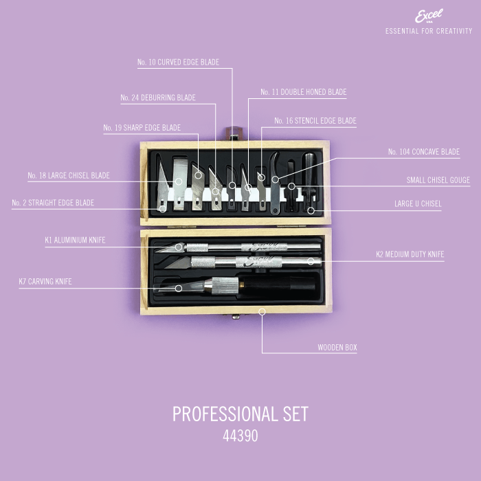Excel Hobby Tools Hobby Building Accessories Excel Professional Hobby Knife Set 44290