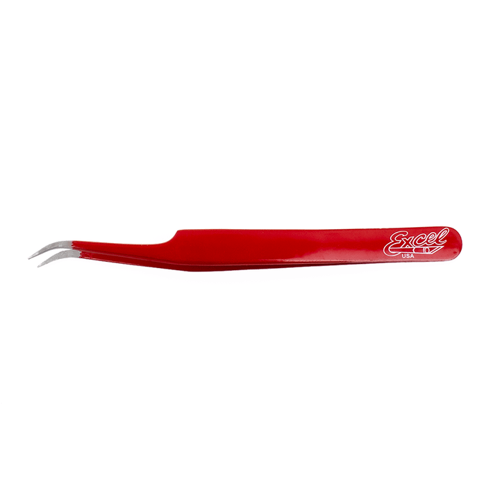 Excel Hobby Tools Hobby Building Accessories Excel Slant Point Tweezers Red 30426
