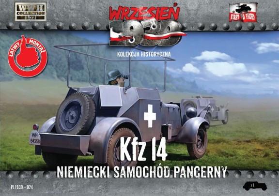 First to Fight MILITARY MODEL First To Fight 1/72 WWII Kfz14 German Armored Radio Car Kit