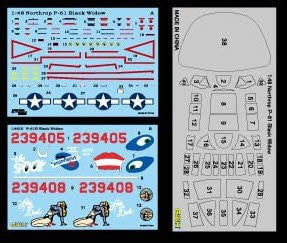 Great Wall Hobby MODEL AIRPLANES Great Wall Hobby 1/48 WWII USAAF P61B Black Widow Aircraft Last Shoot Down 1945 Kit