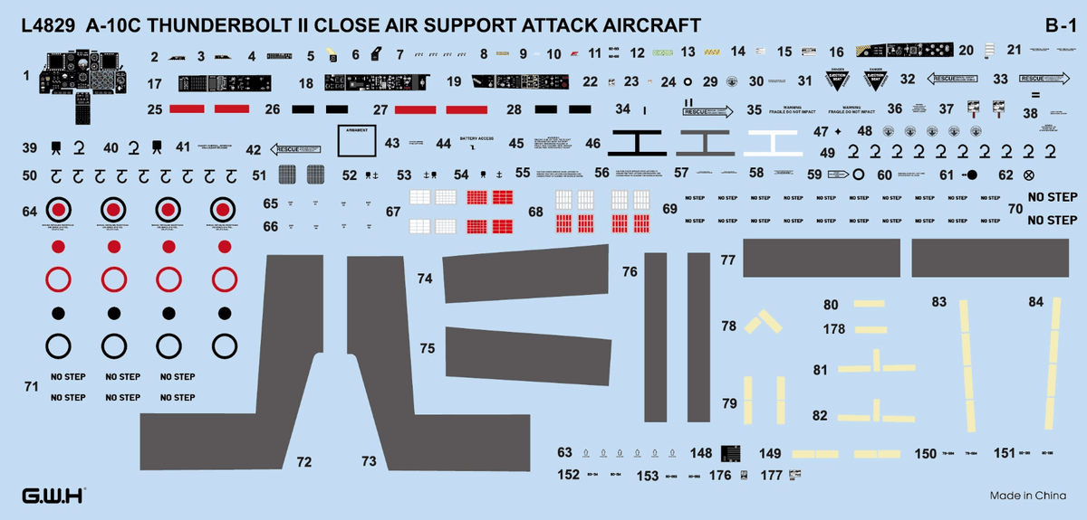 Great Wall Hobby SCALE MODEL KITS Great Wall Hobby 1/48 A10C Thunderbolt II Close Air Support Attack Aircraft Kit
