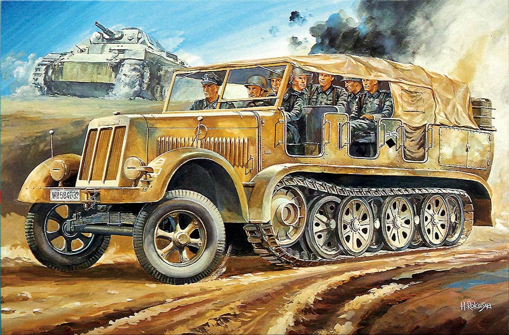 Hasegawa MILITARY MODEL Hasegawa 1/72 Pz.Kpfw IV ausf.F2 & 8t Half Track & 88mm Gun Flak 18 "Rommel Afrika Korps" Ltd. Edition Kit