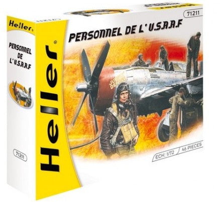 Heller MILITARY MODELS Heller 1/72 USAF Military Personnel (46) Kit