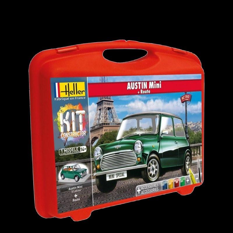 Heller MODEL MODEL Heller 1/43 Austin Mini Car w/Paint & Glue Kit