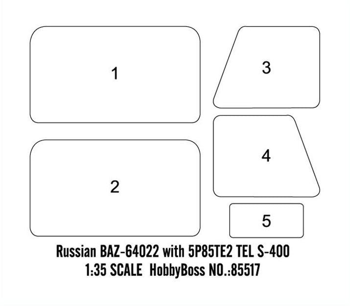 Hobby Boss MILITARY MODEL Hobby Boss 1/35 Russian BAZ-64022 w/5P85TE2 TEL S-400 Kit