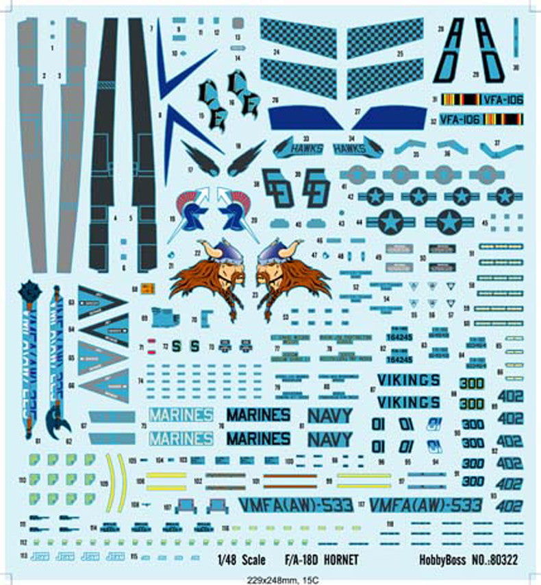 Hobby Boss MODEL AIRPLANES Hobby Boss 1/48 F/A-18D Hornet Kit