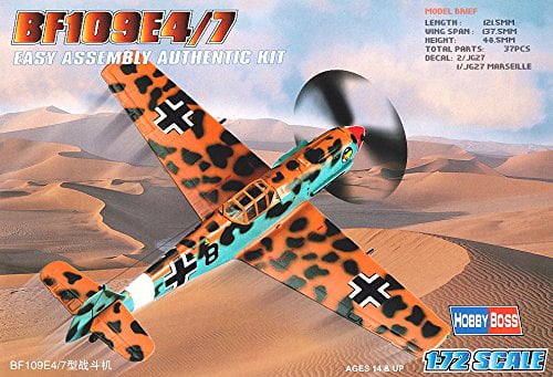 Hobby Boss MODEL AIRPLANES Hobby Boss 1/72 Bf-109E-4/7 Messerchmitt Kit