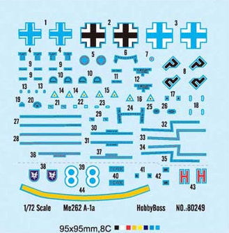 Hobby Boss MODEL AIRPLANES Hobby Boss 1/72 Me 262A-1a Fighter Kit