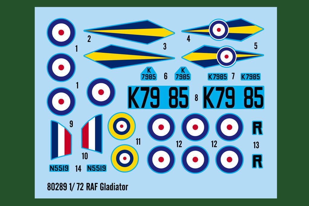 Hobby Boss MODEL AIRPLANES Hobby Boss 1/72 RAF Gladiator Kit