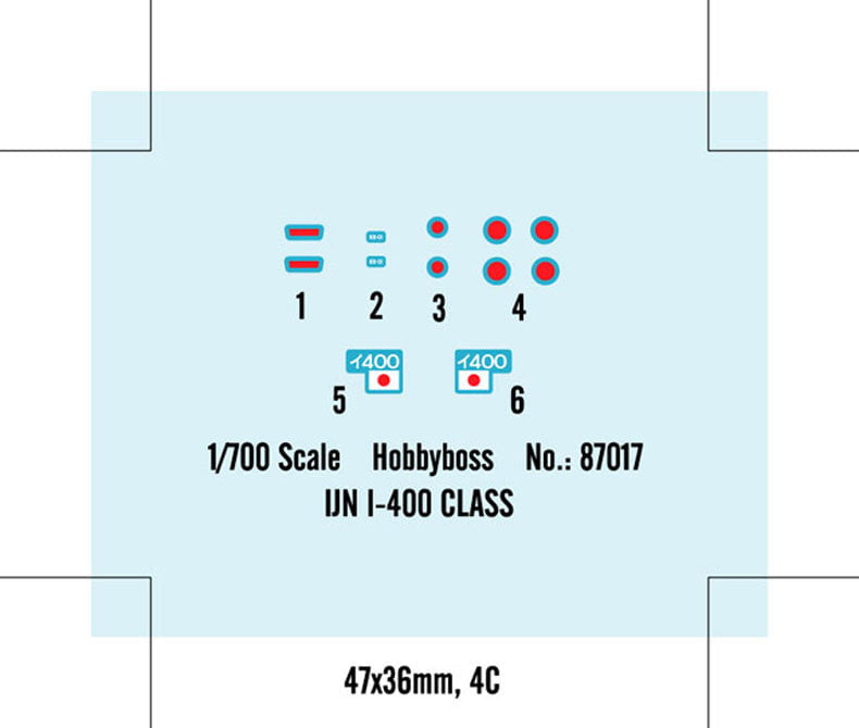 Hobby Boss MODEL SHIPS Hobby Boss 1/700 Japanese I-400 Class Sub Kit