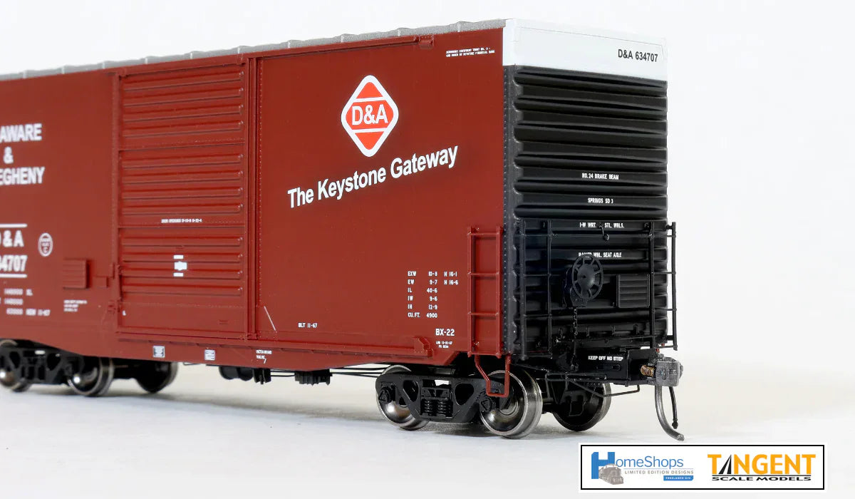 HomeShops HomeShops HFB-020-001 D&A - Delaware & Allegheny #634707 PS 40' Mini Hy Cube Boxcar HO Scale
