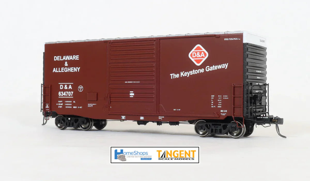 HomeShops HomeShops HFB-020-001 D&A - Delaware & Allegheny #634707 PS 40' Mini Hy Cube Boxcar HO Scale