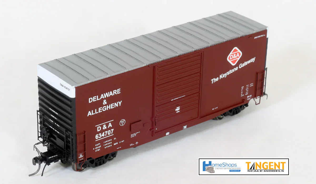 HomeShops HomeShops HFB-020-001 D&A - Delaware & Allegheny #634707 PS 40' Mini Hy Cube Boxcar HO Scale