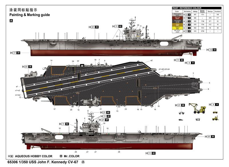 I Love Kit MODEL SHIPS I Love Kit Ships 1/350 US Navy Aircraft Carrier USS John F. Kennedy CV-67