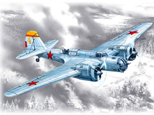 ICM Models MODEL AIRPLANES ICM Models 1/72 WWII Soviet SB2M100A Bomber Kit