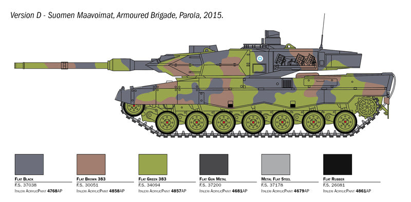 Italeri MILITARY MODEL Italeri 1/35 Leopard 2A6 German Tank Kit