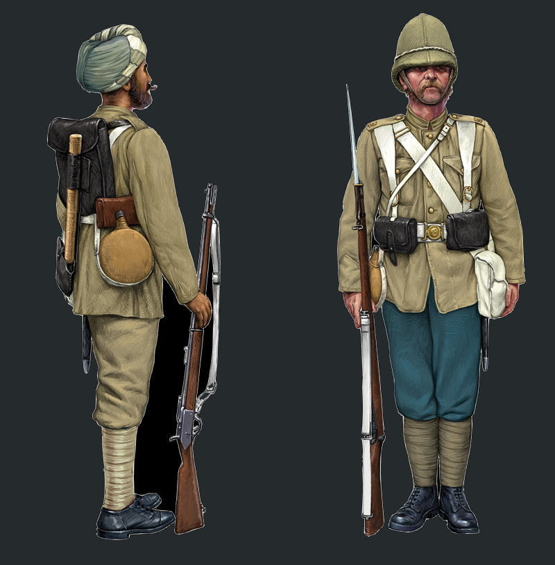 Italeri MILITARY MODEL Italeri 1/72 British Infantry & Sepoys Soldiers Colonial Wars (30) Kit