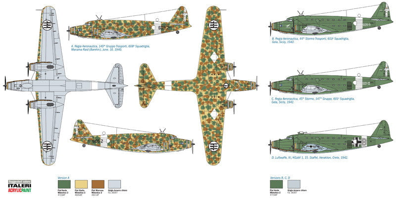 Italeri MODEL AIRCRAFT Italeri 1/72 SM82 Marsupiale Aircraft Kit