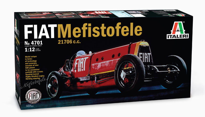 Italeri MODEL CARS Italeri 1/12 Fiat Mefistofele 21706cc Race Car (Re-Issue) Kit