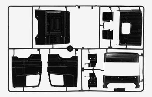 Italeri MODEL CARS Italeri 1/24 Mercedes Benz Actros Black Edition Tractor Cab Kit