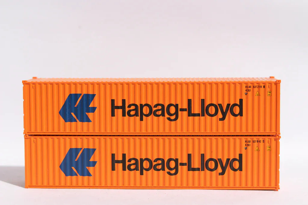 Jacksonville Terminal Company JTC MODEL TRAINS 405314 HAPAG-LLOYD 40' Standard Height 8'6 corrugated side steel container N Scale
