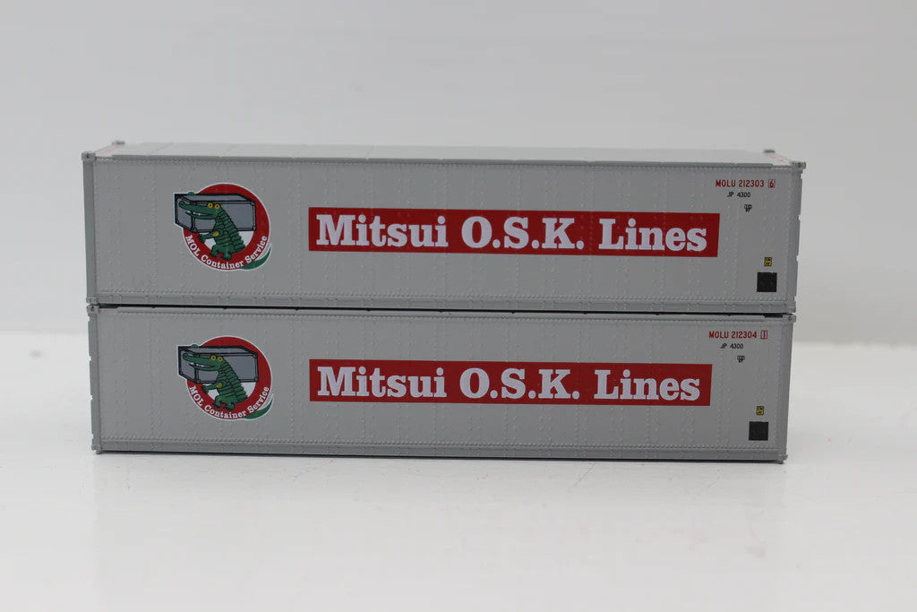 Jacksonville Terminal Company JTC MODEL TRAINS 405657 MITSUI OSK 40' Standard height (8'6") Smooth-side containers N Scale