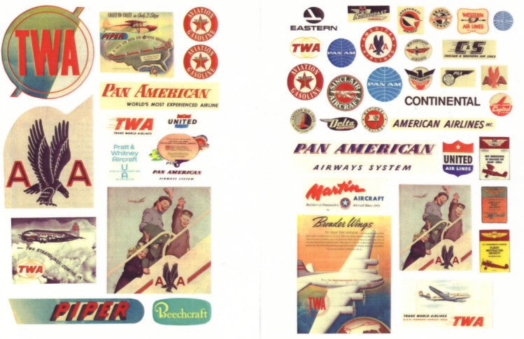 JL Innovative MODEL TRAINS JL Innovative Design HO 1940-50's Vintage Aviation & Airline Signs (46)