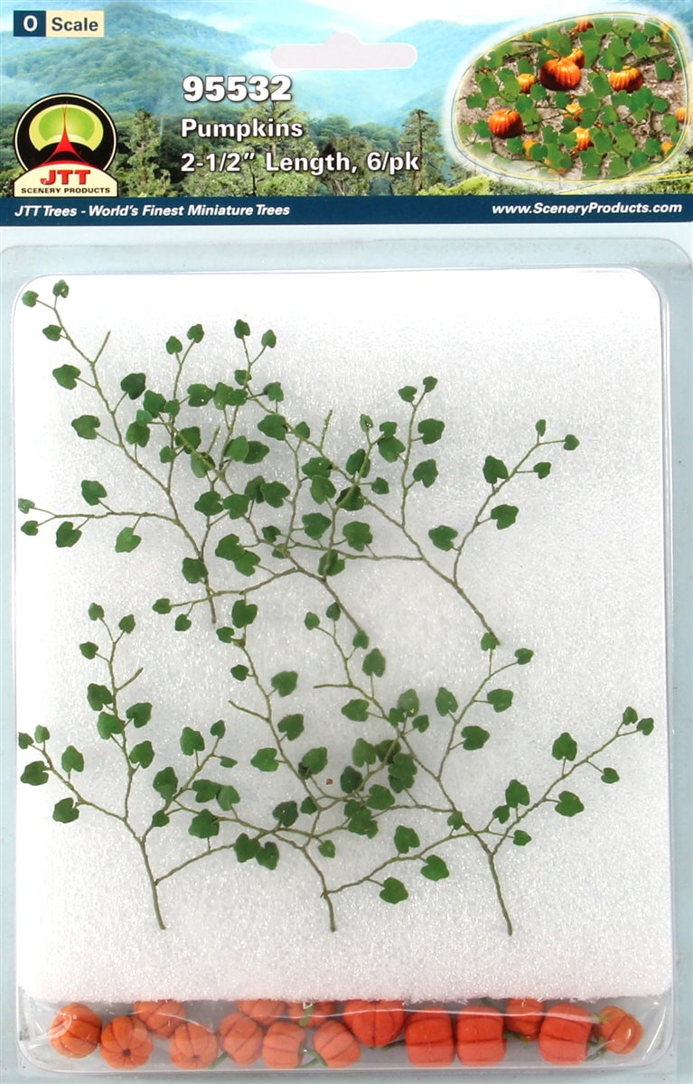 JTT Scenery Products Scenery JTT Scenery Products O 95532 (BU-1032) Pumpkins with 2-1/2" Long Vines (6)