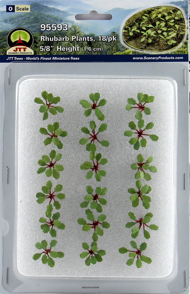 JTT Scenery Products Scenery JTT Scenery Products O 95593 Rhubarb Plants, 5/8" High (18)