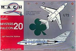 Mach-2 MODEL AIRPLANES Mach-2 1/72 Mystere/Falcon 20 Aircraft Kit