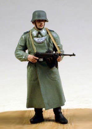Master Box MILITARY MODEL Master Box Ltd 1/35 Checkpoint German Soldiers & Civilians w/Sentry Box (6) Kit