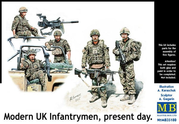 Master Box MILITARY MODEL Master Box Ltd 1/35 Modern UK Infantrymen Present Day (5) Kit