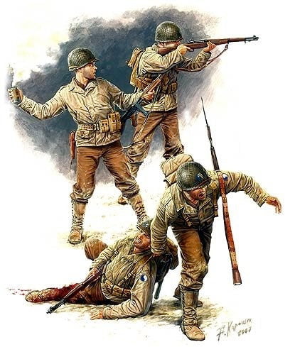 Master Box MILITARY MODEL Master Box Ltd 1/35 US Infantry July 1944 (4) Kit