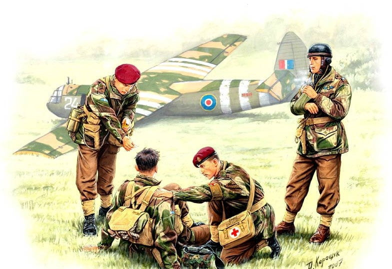 Master Box MILITARY MODEL Master Box Ltd 1/35 WWII British Paratroopers Rigid Landing Operation Market Garden (4) Kit