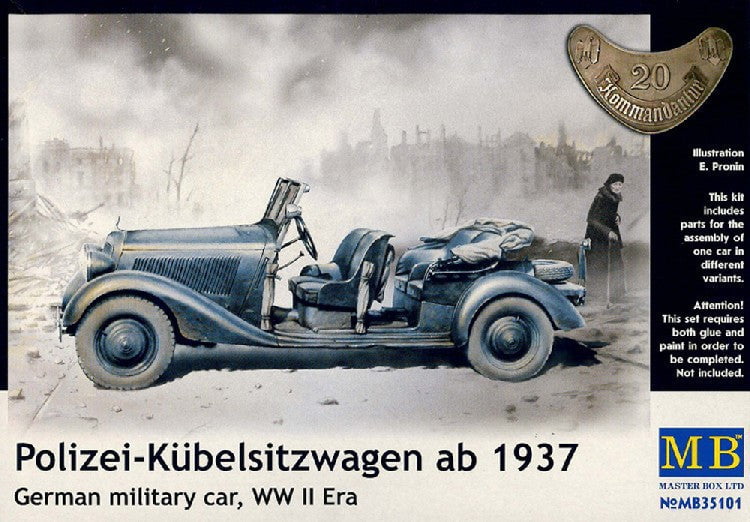 Master Box MILITARY MODEL Master Box Ltd 1/35 WWII German Military Car w/Bucket Seats Kit