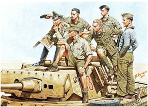Master Box MILITARY MODEL Master Box Ltd 1/35 WWII Rommel & German Tank Crew DAK (6) Kit