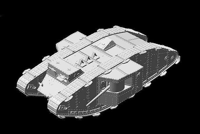 Master Box MILITARY MODEL Master Box Ltd 1/72 British Male Mk II Tank Arras Battle 1917 Kit