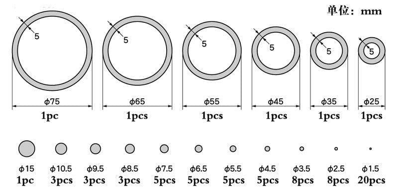 Master Tools HOBBY TOOLS Master Tools Plastic Rings/Circles (30mm - 80mm) & Disc (1mm - 20mm) Set
